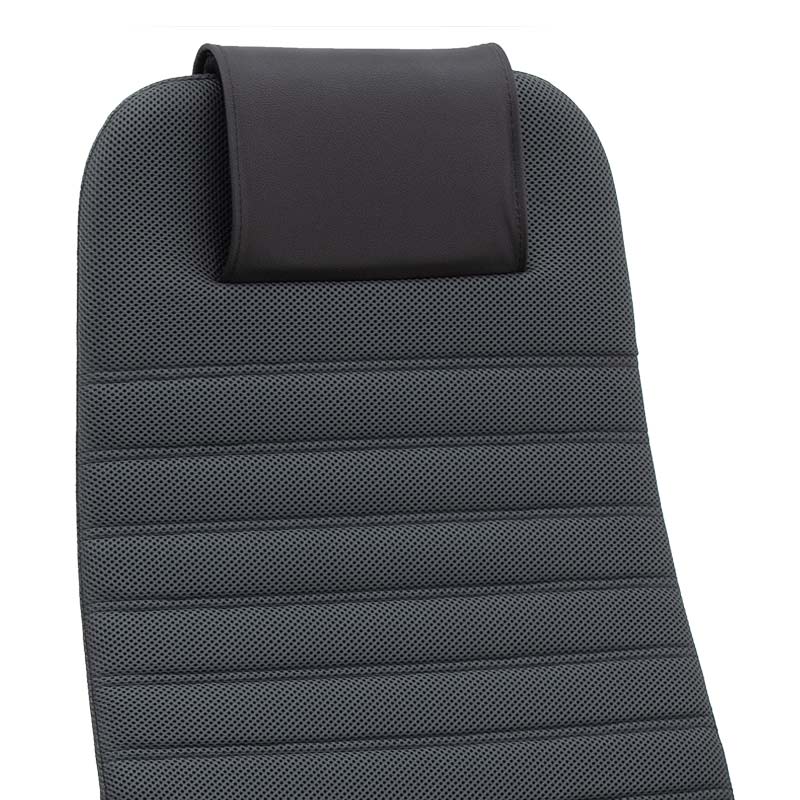 Office Chair MASTER in grey and black with ergonomic design, leather headrest, and double Mesh fabric, suitable for home and professional use.