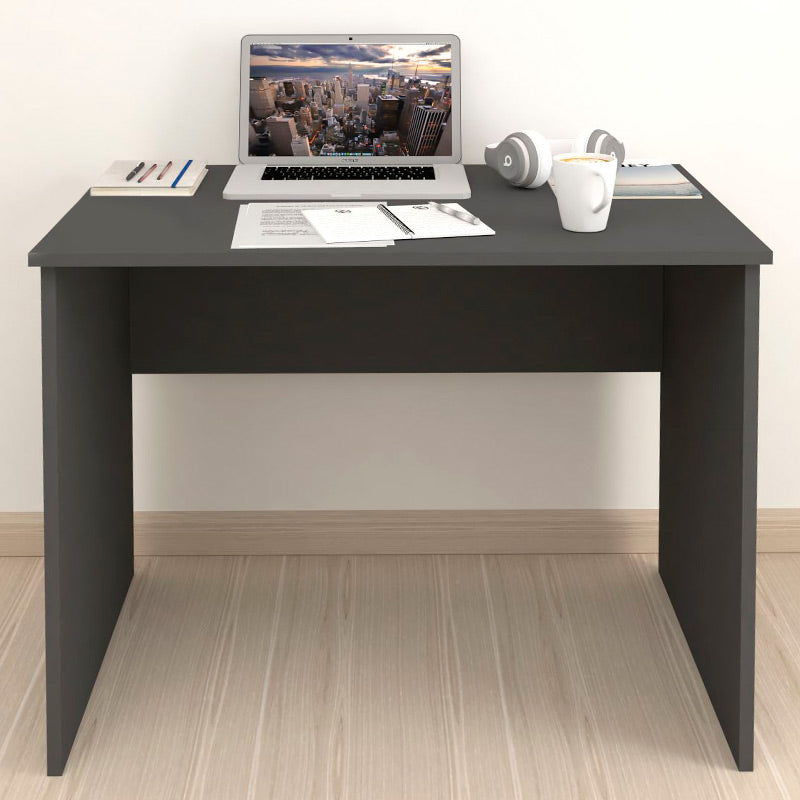 Office Desk BUENO in anthracite color, dimensions 90x60x74cm, showcasing a modern design suitable for home and office use.
