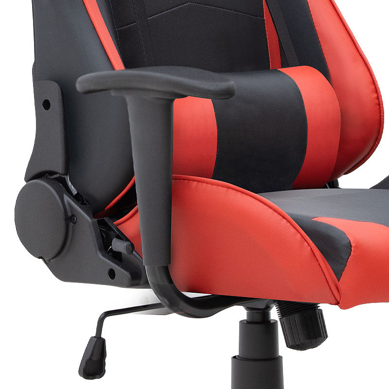 Office gaming armchair SPEED in red and black, featuring ergonomic design and adjustable height.