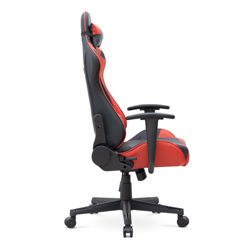 Office gaming armchair SPEED in red and black, featuring ergonomic design and adjustable height.