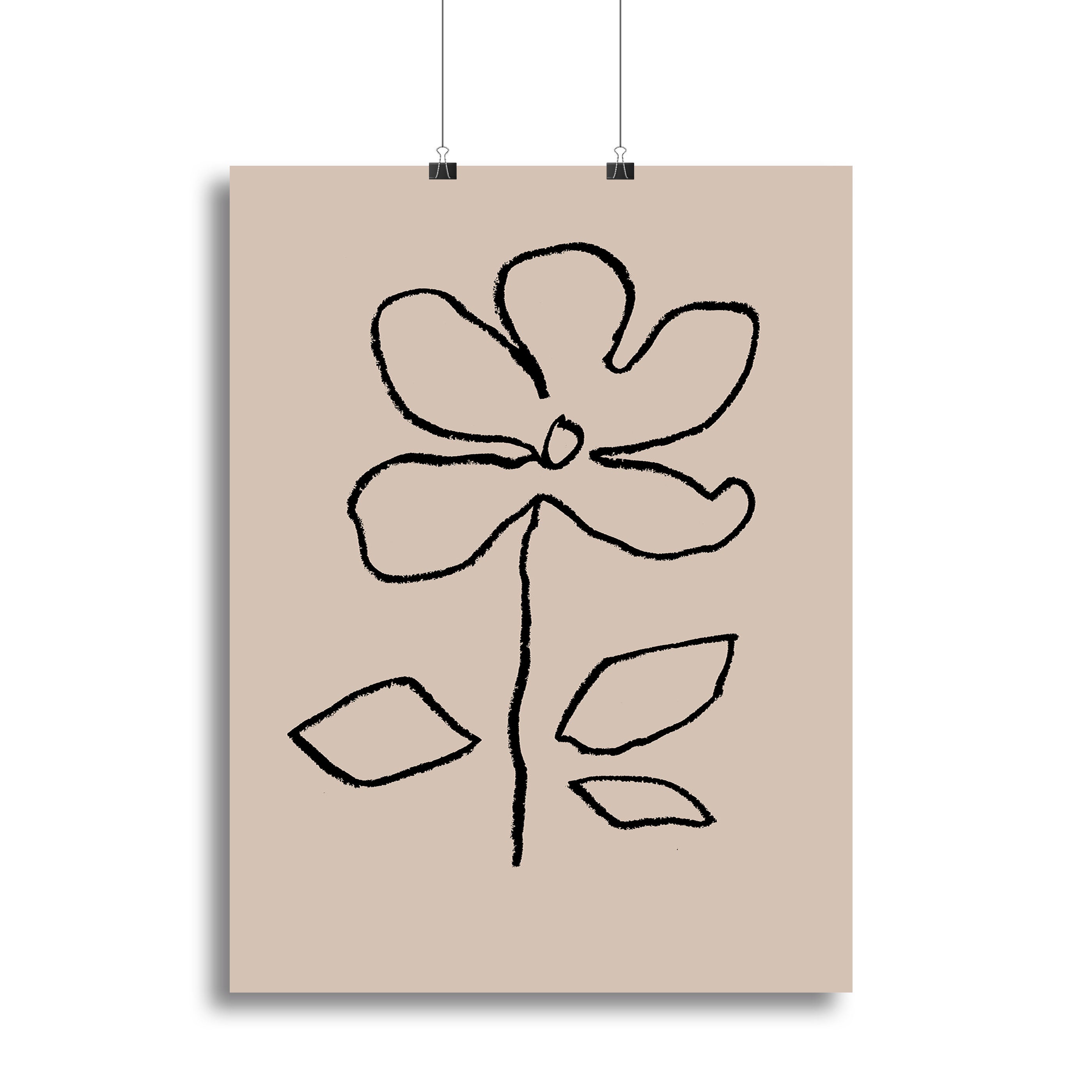 A vibrant oil pastel flower design on a black canvas print, showcasing rich colors and artistic detail, perfect for home decor.