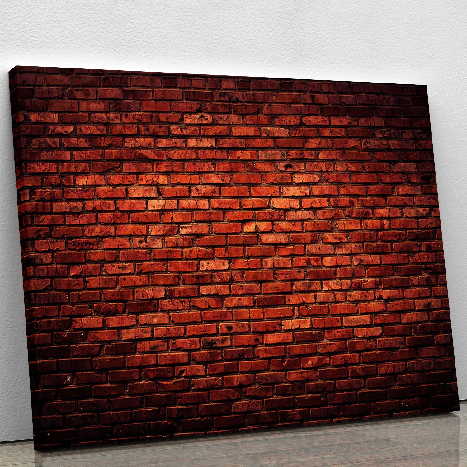 Old grunge brick canvas print showcasing a textured, urban design perfect for home or office decor.