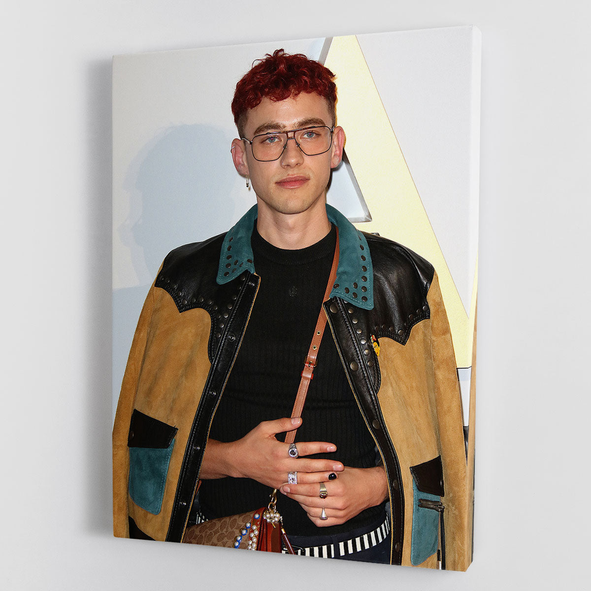 Olly Alexander at A Star is Born UK Premiere canvas print or poster showcasing vibrant colors and details.