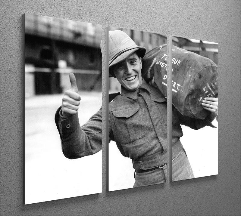 On Leave in Portsmouth 3 Split Panel Canvas Print showcasing a beautiful coastal scene across three panels.