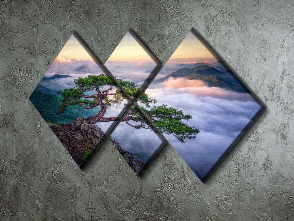 On The Rock 4 Square Multi Panel Canvas featuring four equal square sections with a harmonious design, perfect for enhancing home decor.