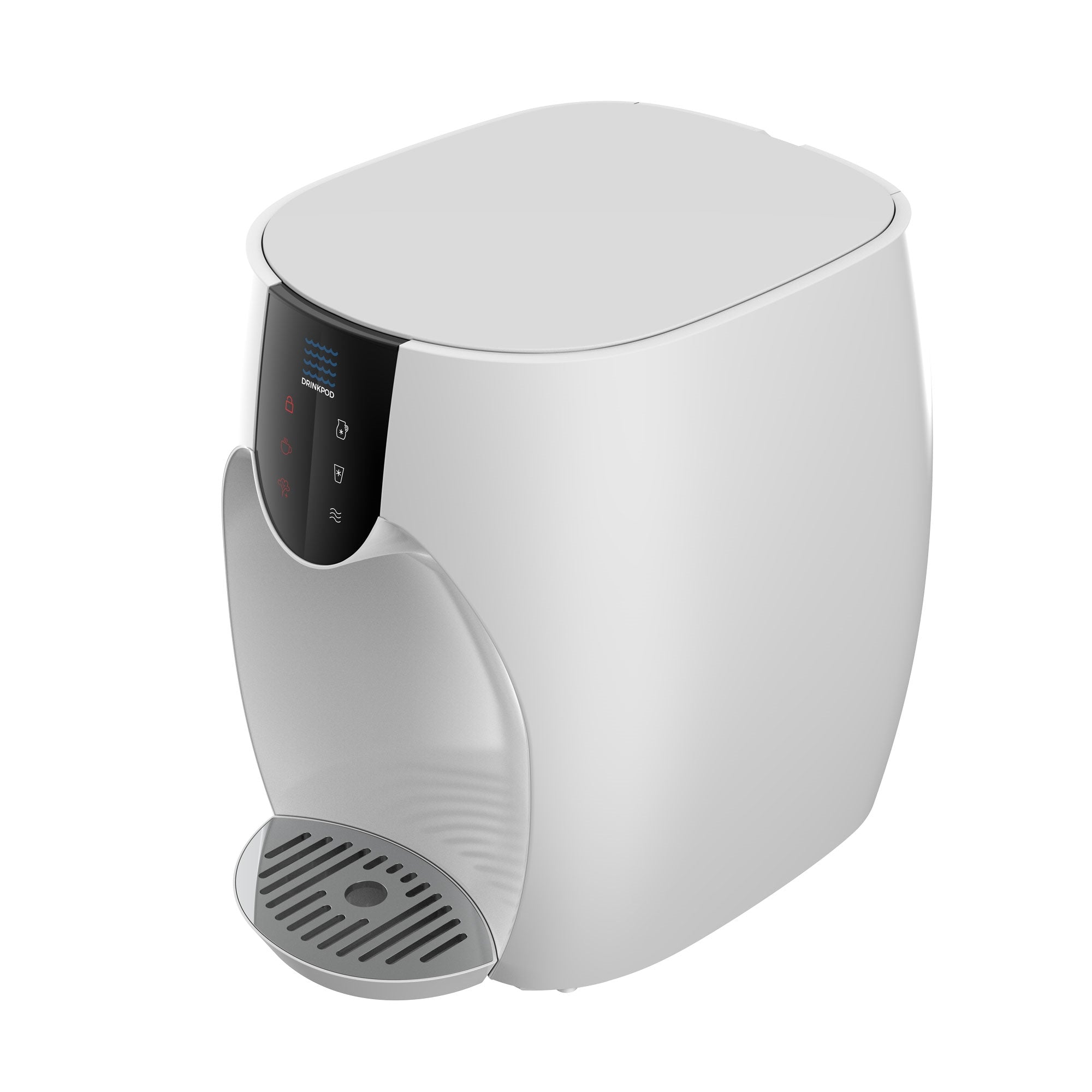 Onyx Pro Series Bottleless Water Cooler with UV light and sleek design, featuring a blue LED dispenser light.