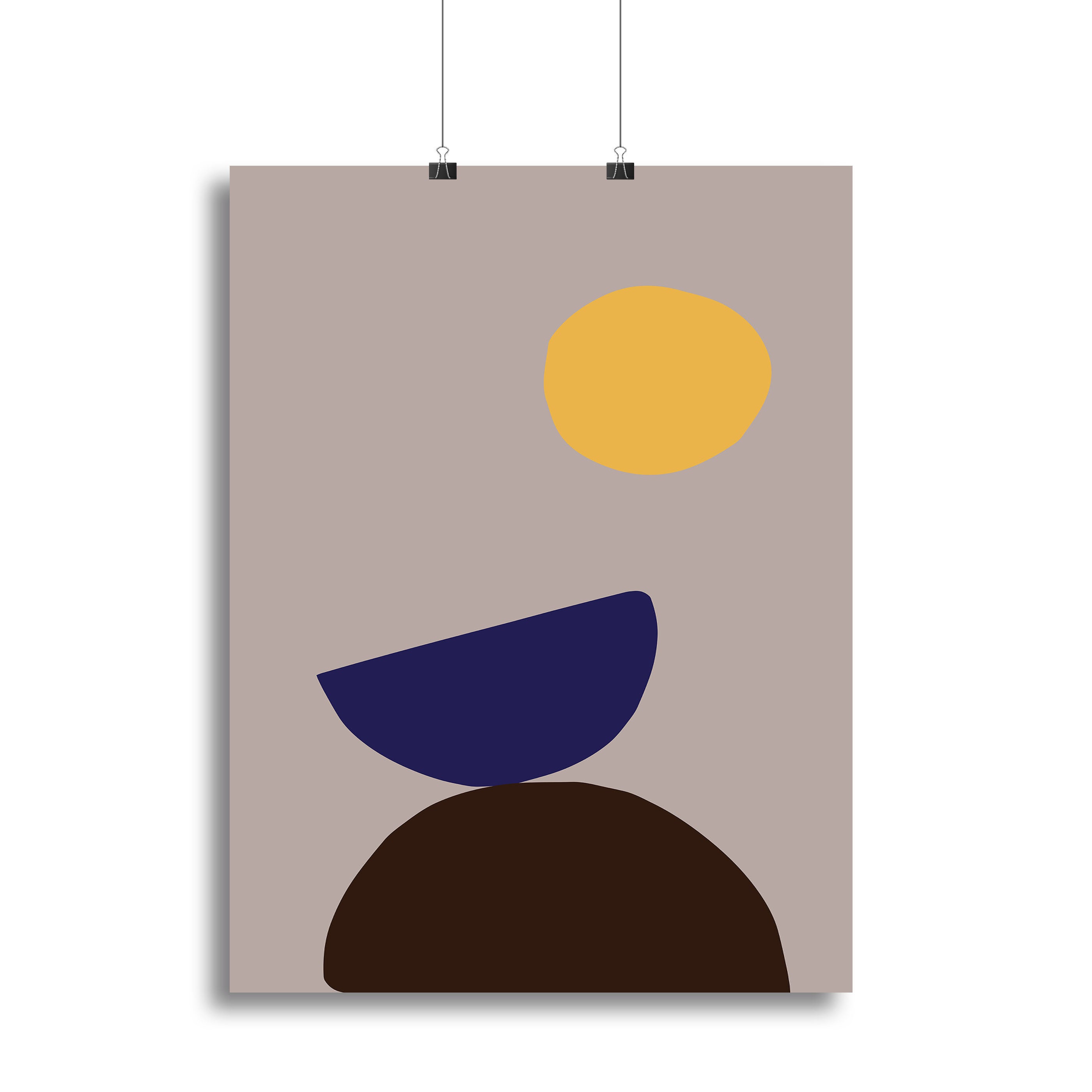 Organic Shapes 07 Canvas Print featuring modern abstract design with vibrant colors and unique shapes, perfect for home decor.