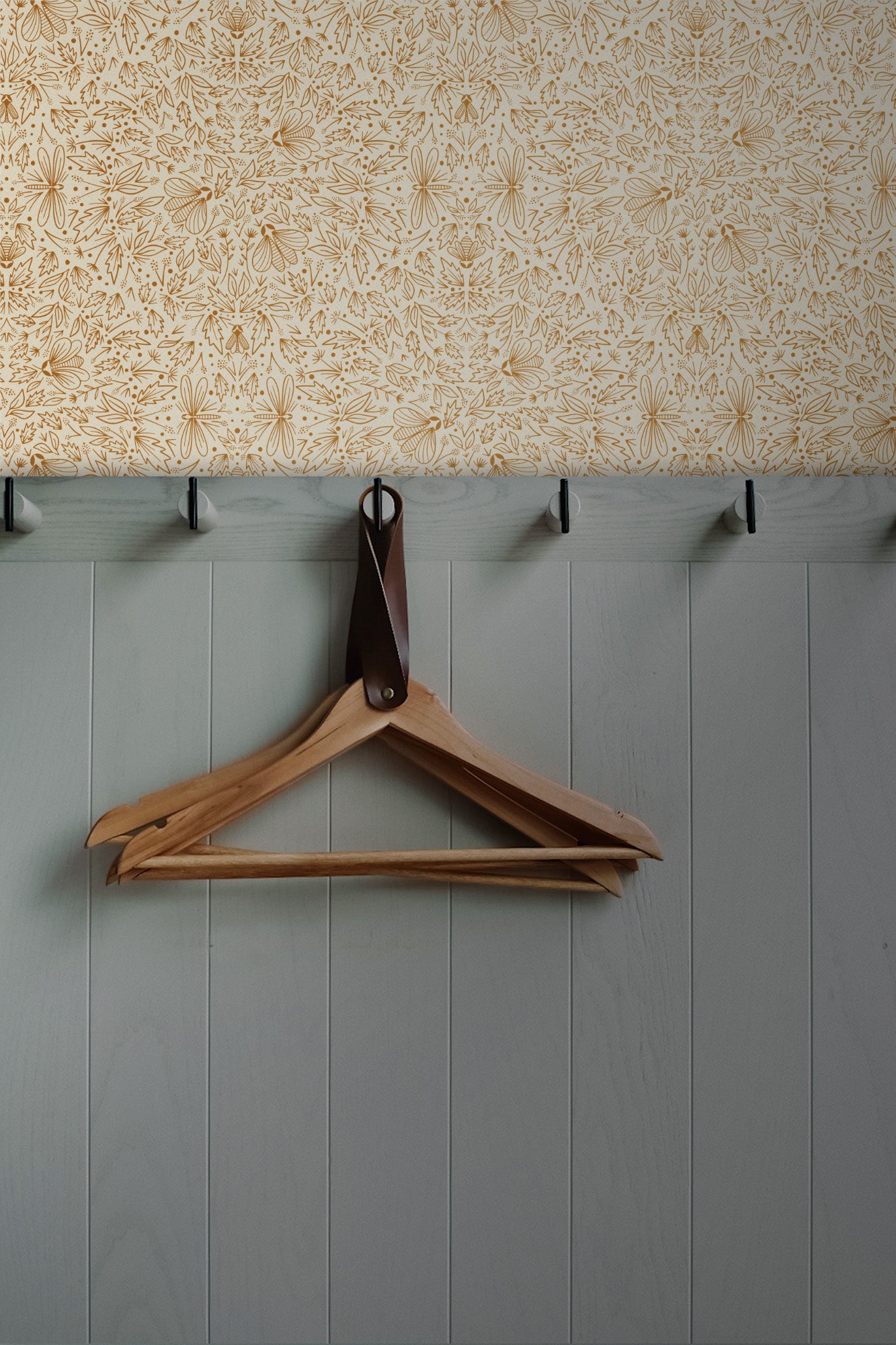 Orion Solid Earth Wallpaper featuring a modern design with vibrant colors and bold patterns, perfect for home decor.