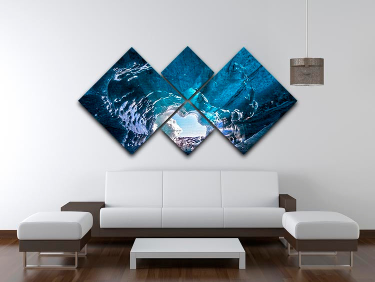 A beautiful 4-square multi panel canvas artwork featuring vibrant colors and a harmonious design, perfect for enhancing any room's decor.
