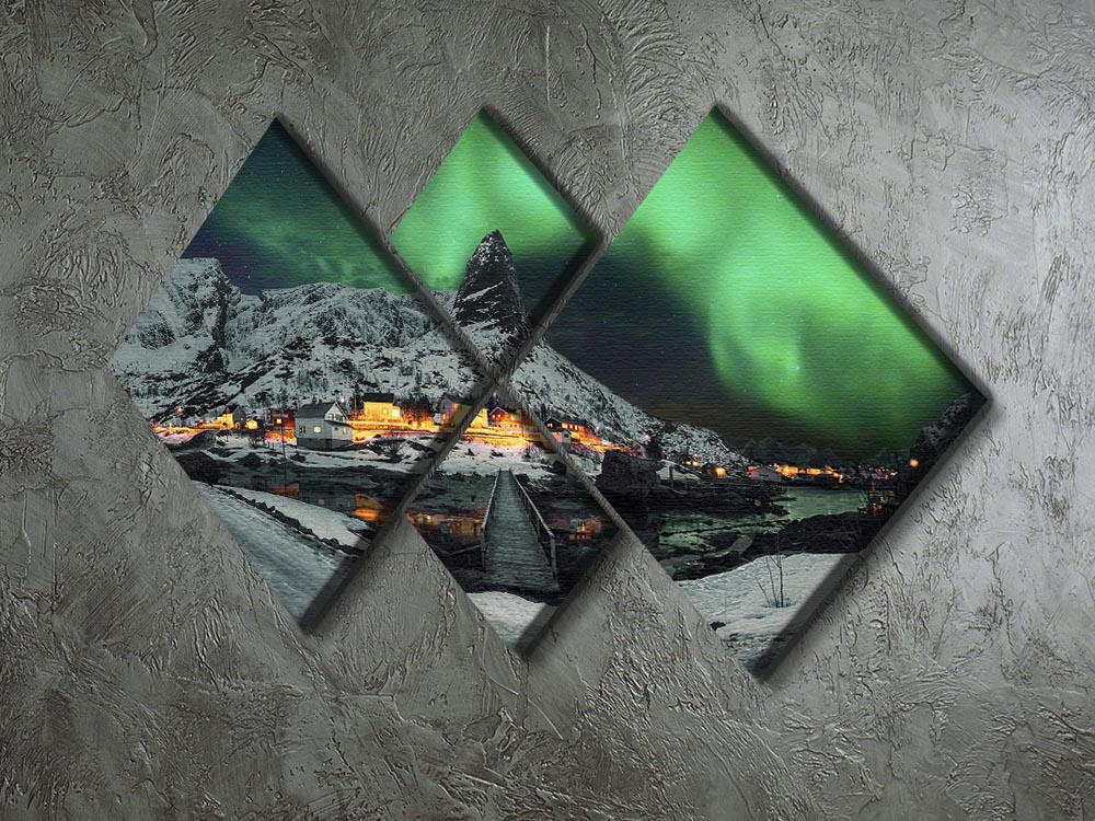 Over The Mountain 4 Square Multi Panel Canvas artwork featuring four equal square sections, beautifully arranged to create a cohesive image.