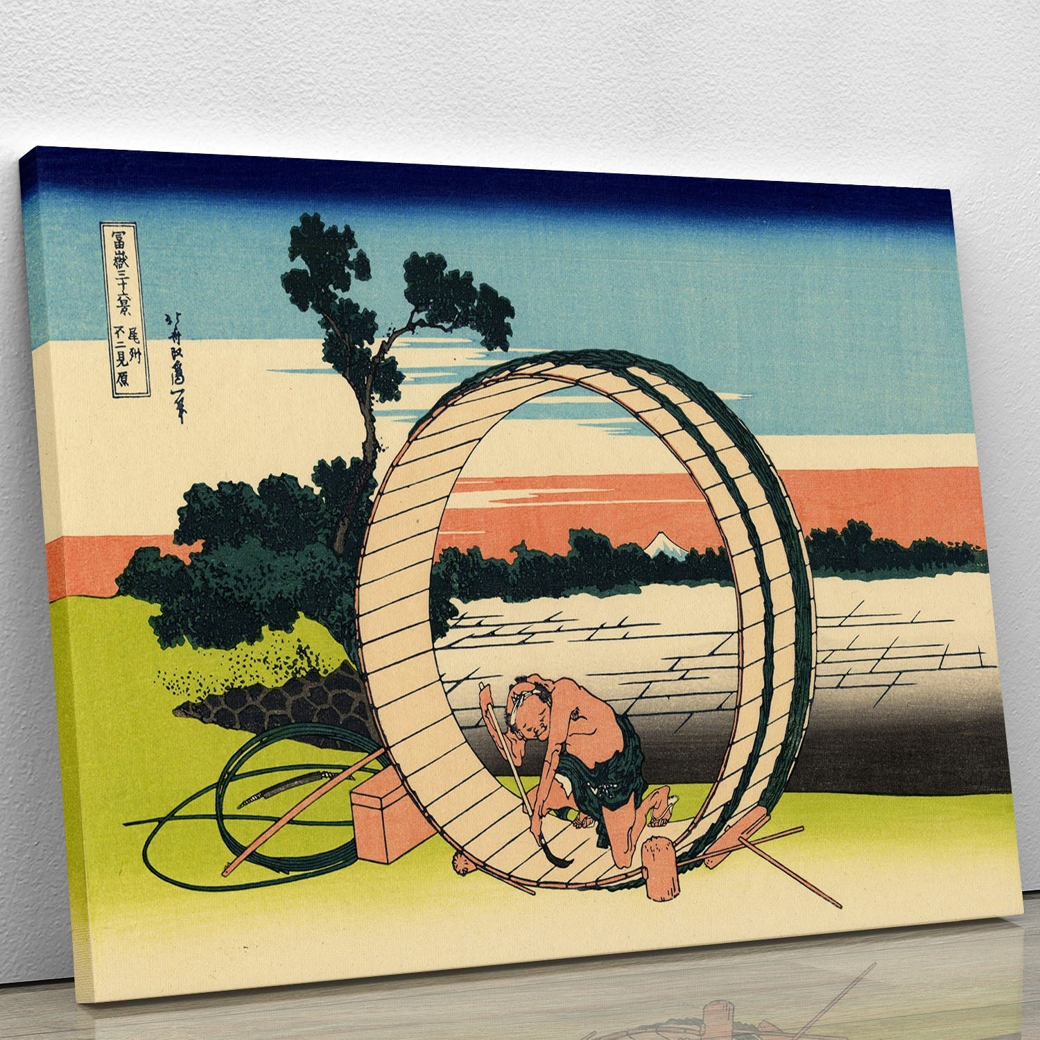 Owari province by Hokusai canvas print featuring vibrant colors and intricate details, showcasing Japanese landscapes.