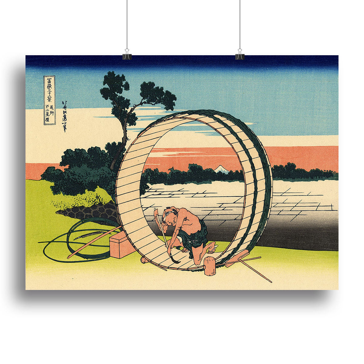 Owari province by Hokusai canvas print featuring vibrant colors and intricate details, showcasing Japanese landscapes.