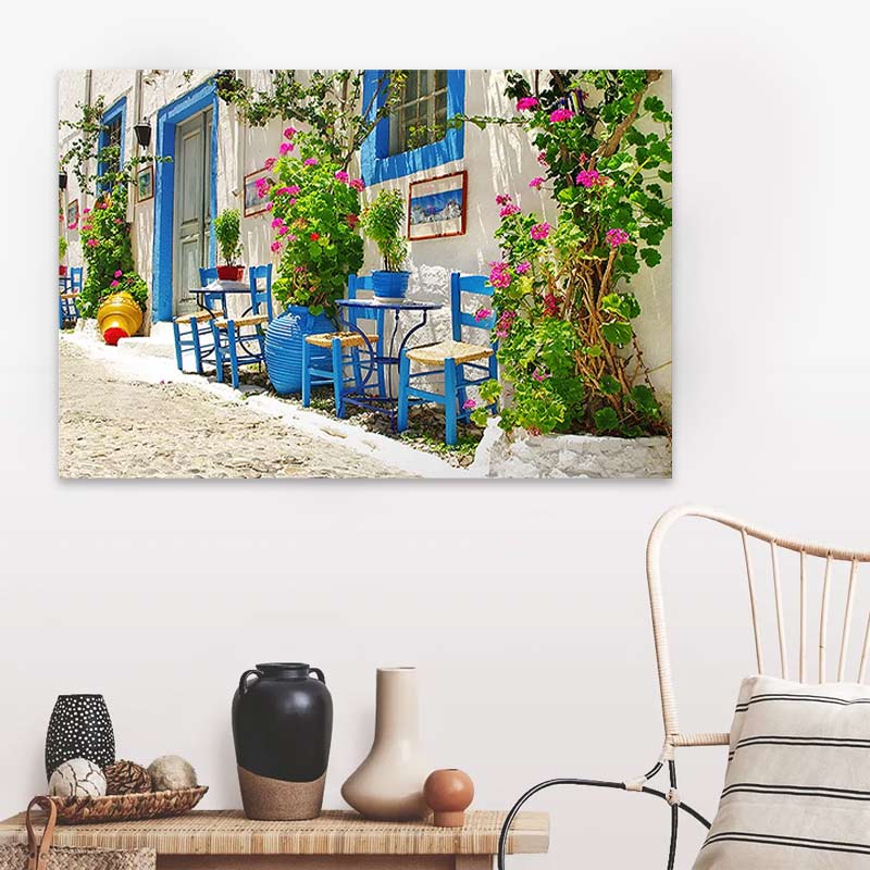 ITALY digital painting on canvas, 60x40x3cm, featuring vibrant colors and a modern design, perfect for home or business decor.