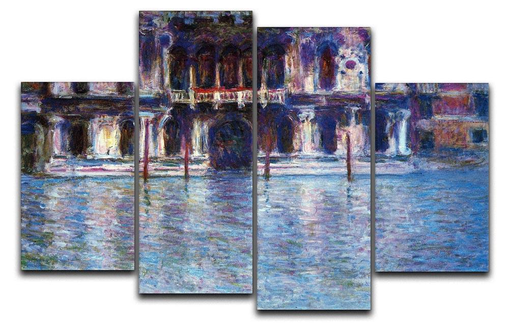 Palazzo 2 by Monet 4 Split Panel Canvas artwork displayed in a modern living room setting, showcasing vibrant colors and intricate details.