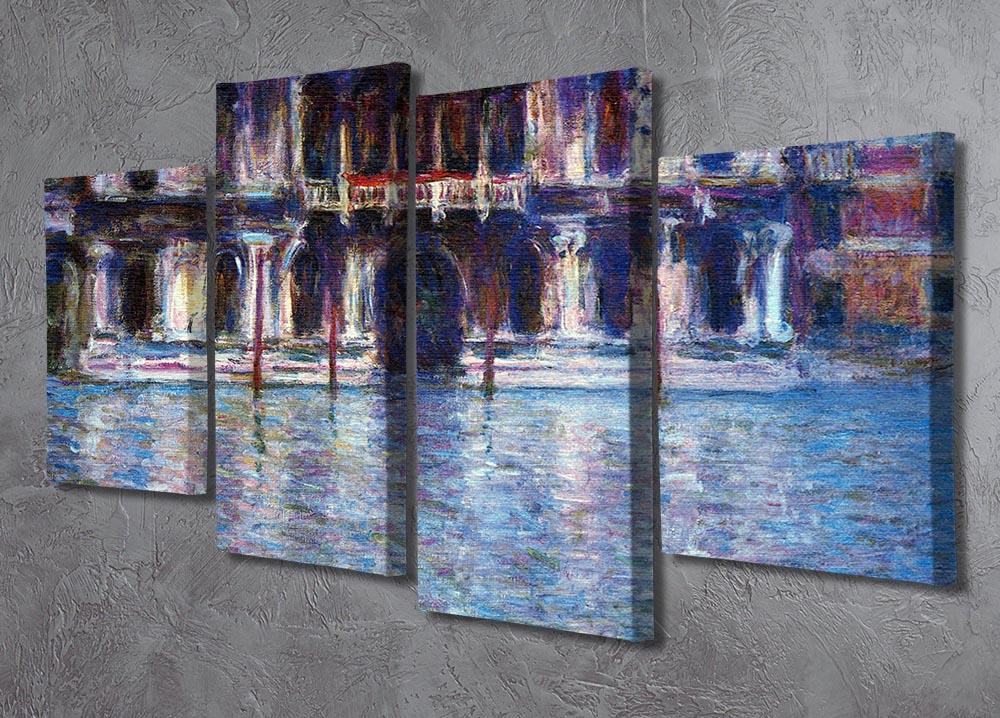 Palazzo 2 by Monet 4 Split Panel Canvas artwork displayed in a modern living room setting, showcasing vibrant colors and intricate details.