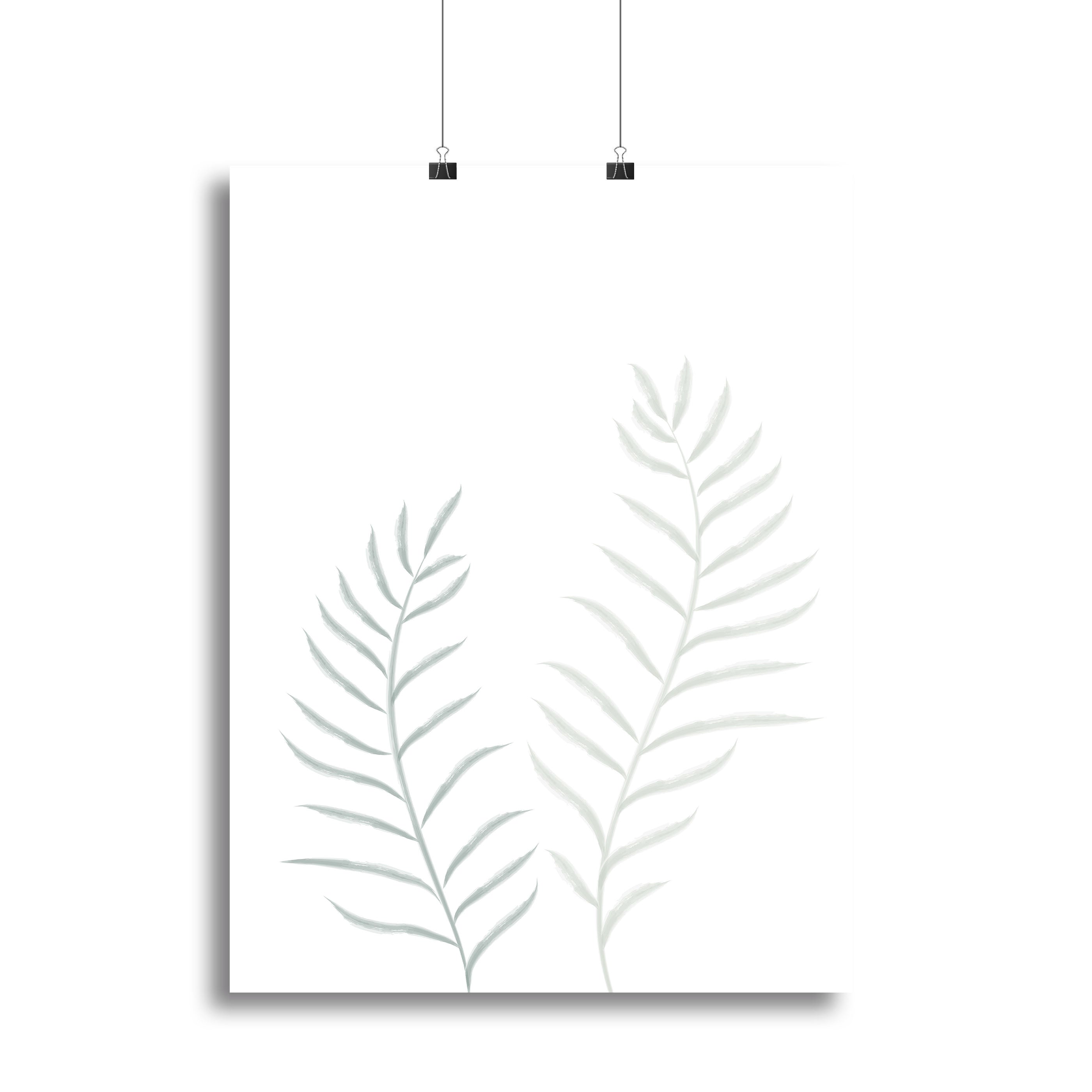 A beautiful canvas print featuring pale plants, showcasing delicate details and soft colors, perfect for modern decor.