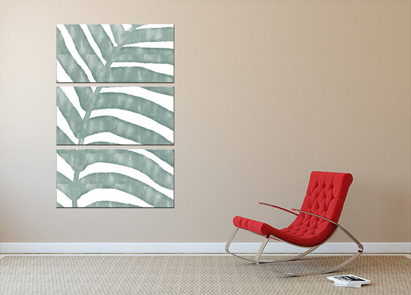Palm Stripes 3 Split Panel Canvas Print featuring vibrant colors and elegant design, perfect for home decor.