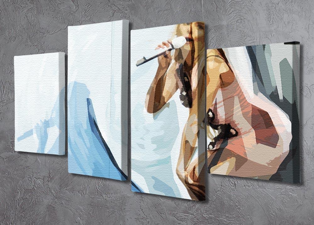 Paloma Faith Pop Art 4 Split Panel Canvas featuring vibrant colors and dynamic design in four separate panels.