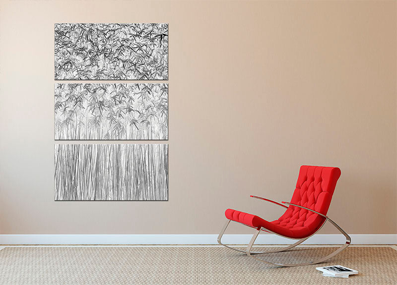 A beautiful 3-panel canvas print featuring modern art, enhancing the decor of a living space.