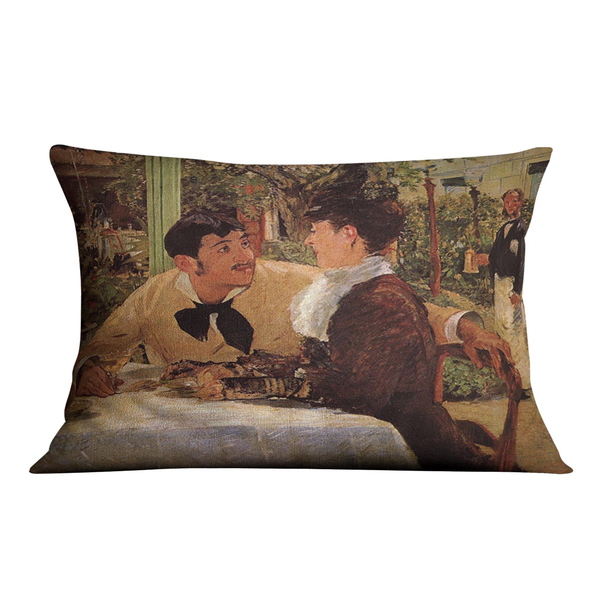 Vibrant Pare Lathuille by Manet Cushion featuring abstract design on luxurious vegan faux suede.