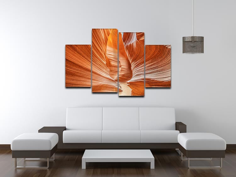 A beautiful 4-split canvas artwork titled Passage To The Temple, featuring four panels that create a cohesive and dynamic visual display.