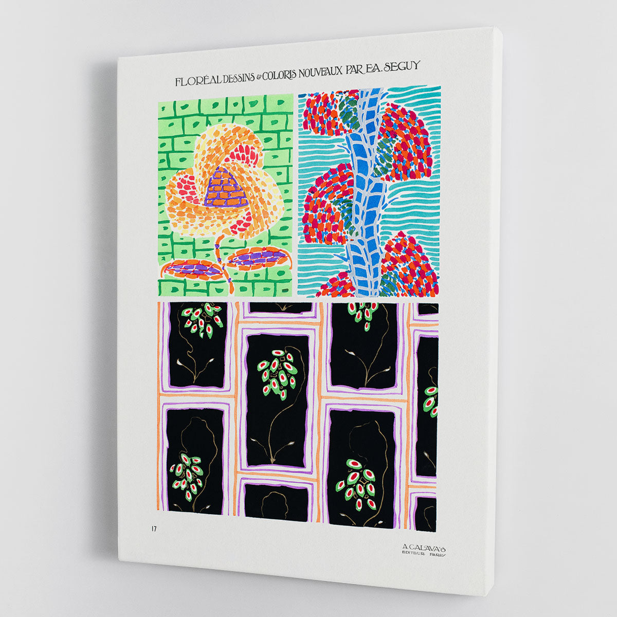 Pattern 17 canvas print featuring vibrant colors and abstract design, perfect for home or office decor.