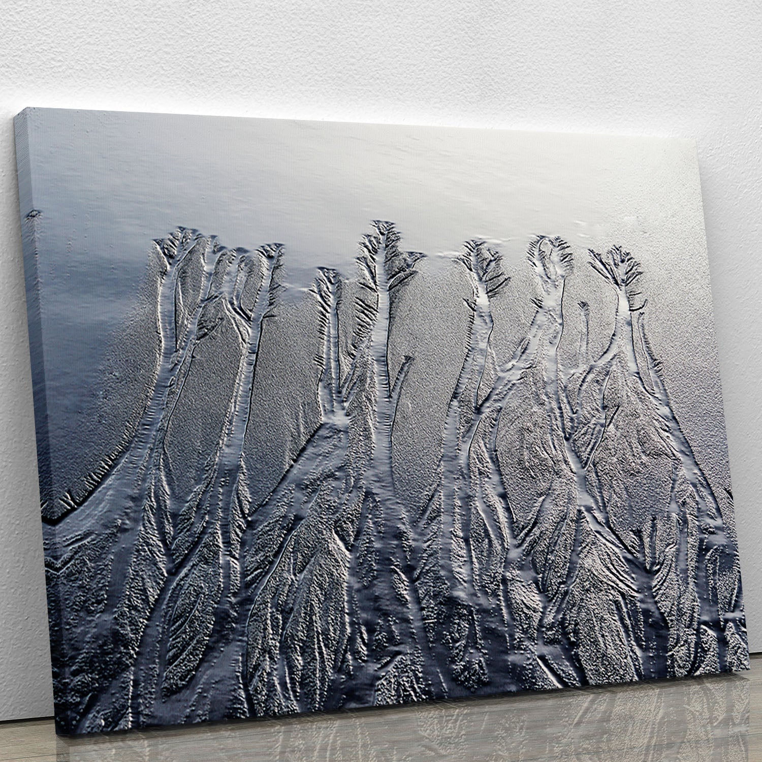 Pattern In The Sand canvas print showcasing intricate natural patterns in earthy tones, perfect for modern decor.