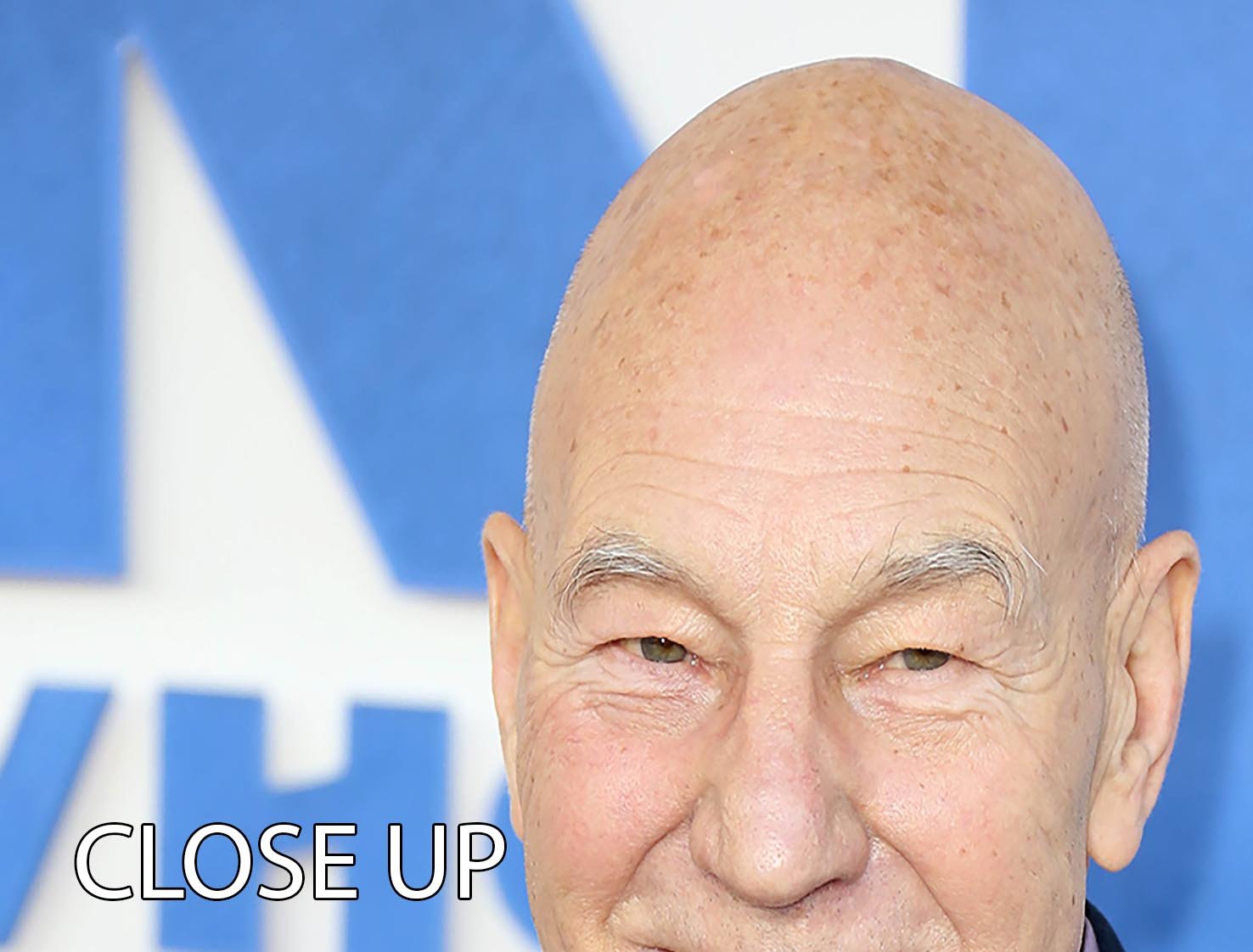 Three-panel canvas art featuring Patrick Stewart from The Kid Who Would Be King, showcasing vibrant colors and intricate details.