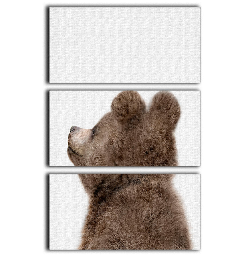 A charming 3-panel canvas print featuring a baby bear design, perfect for enhancing home decor.