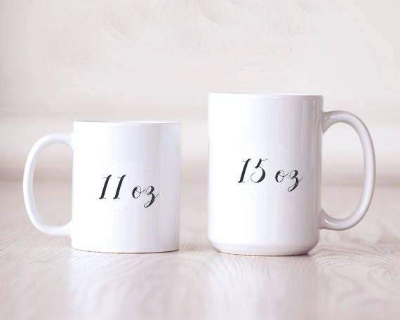 Personalized coffee mug with hand lettered design 'Great is The Lord', showcasing its vibrant print and quality ceramic material.