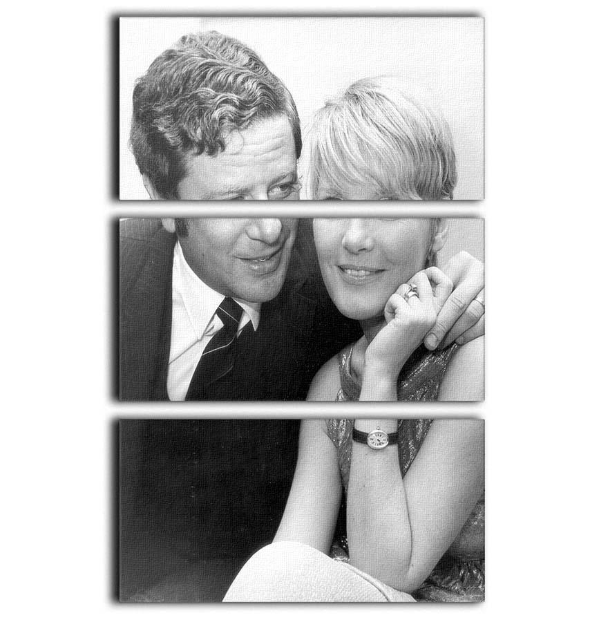 Petula Clark with husband 3-panel canvas print showcasing elegant design and vibrant colors.