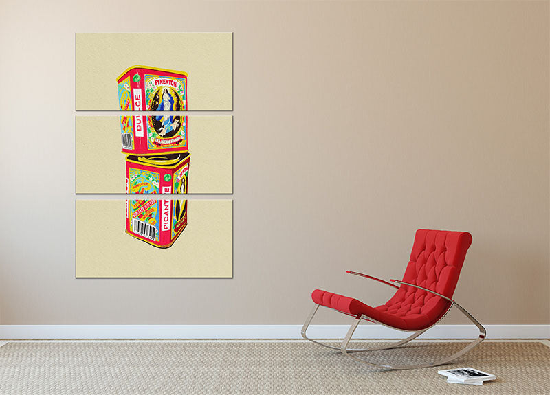 A beautiful 3-panel canvas print featuring vibrant colors and intricate designs, perfect for enhancing any living space.