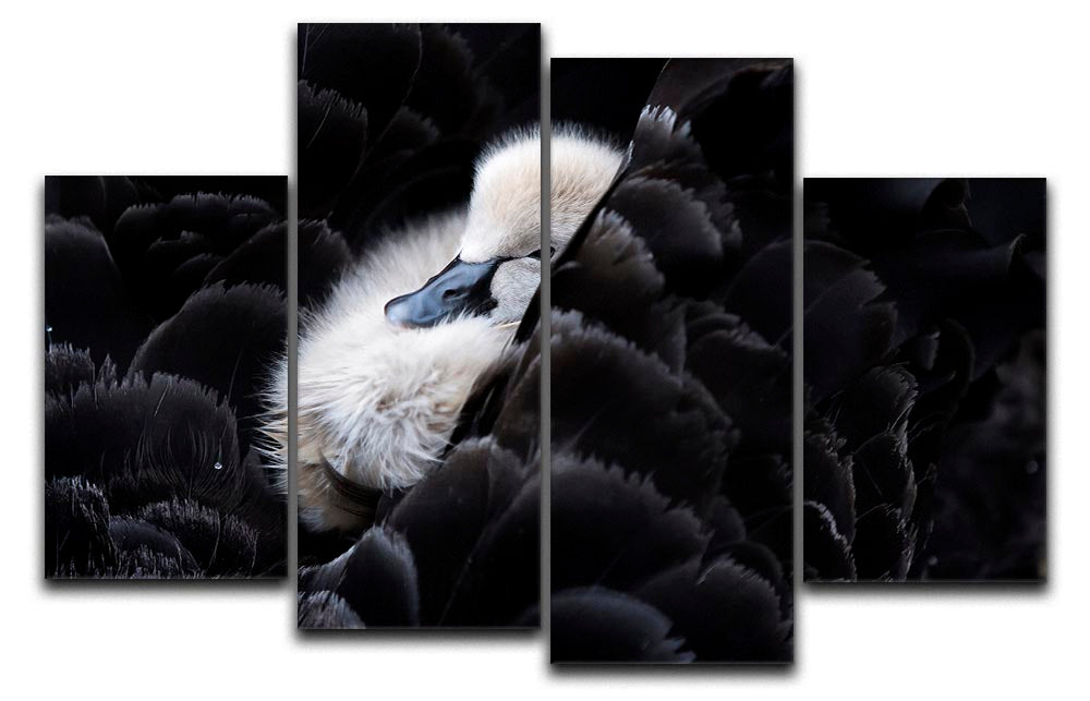 A stylish 4-split canvas artwork featuring four panels that create a cohesive image, perfect for modern home decor.