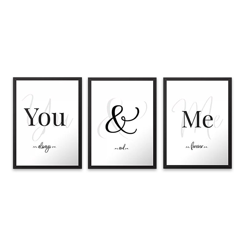 Three-piece framed artwork set titled TOGETHER, dimensions 35x45x2 cm each, showcasing vibrant colors and high-quality printing.