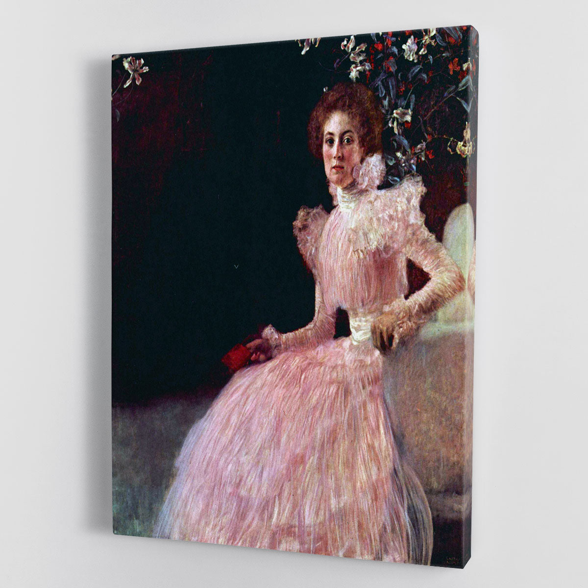 Canvas print of Sonja Knips by Klimt, showcasing intricate details and vibrant colors, perfect for home decor.
