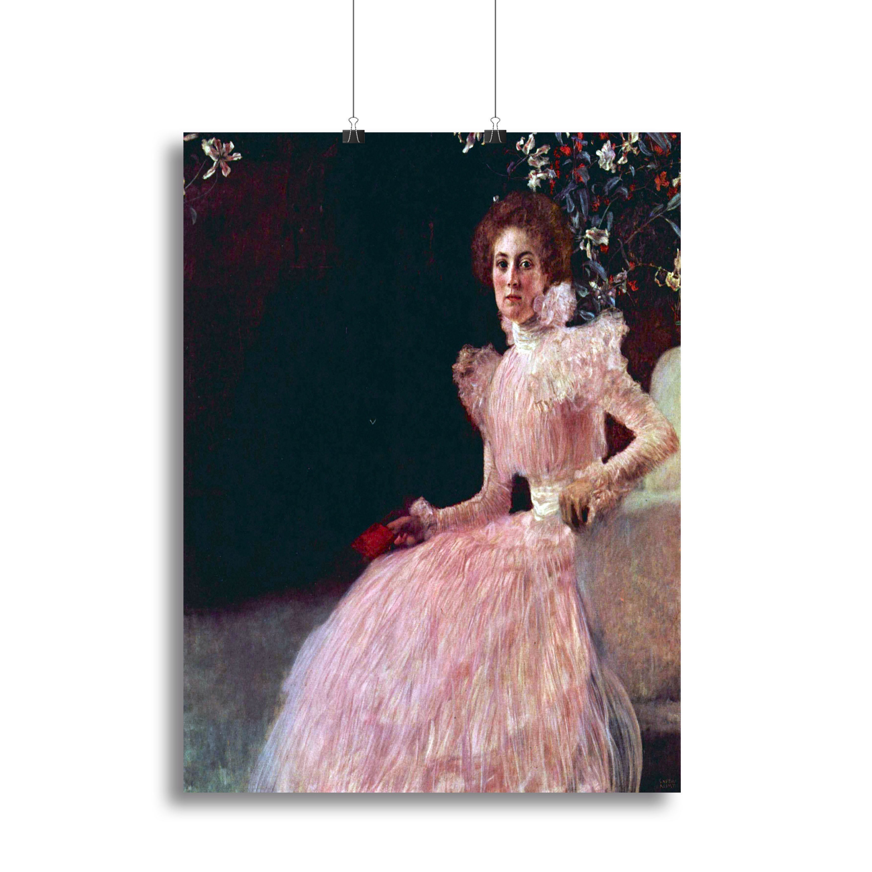 Canvas print of Sonja Knips by Klimt, showcasing intricate details and vibrant colors, perfect for home decor.