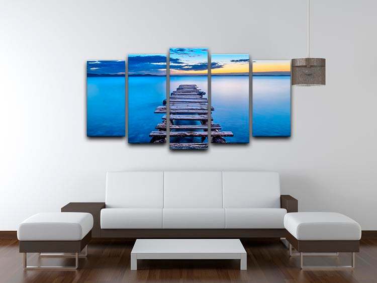 A stunning Pier 5 Split Panel Canvas artwork featuring five panels that create a cohesive and dynamic visual display, perfect for any room.