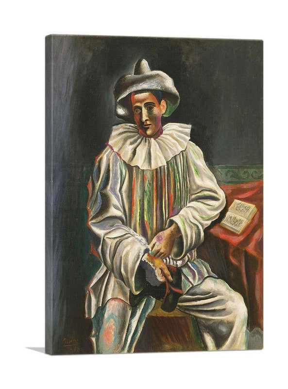 Pierrot 1918 canvas art featuring elegant design and vibrant colors, perfect for home decor.