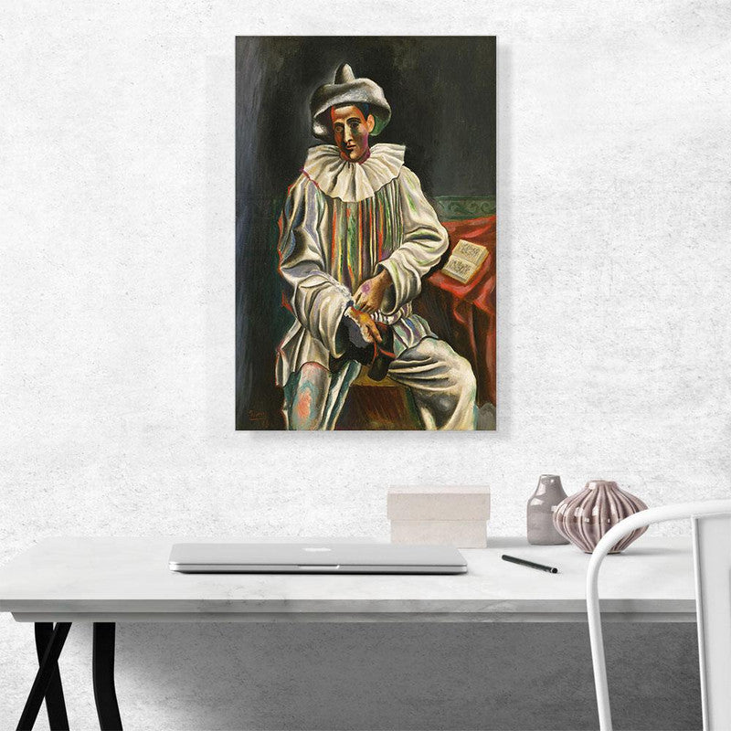 Pierrot 1918 canvas art featuring elegant design and vibrant colors, perfect for home decor.
