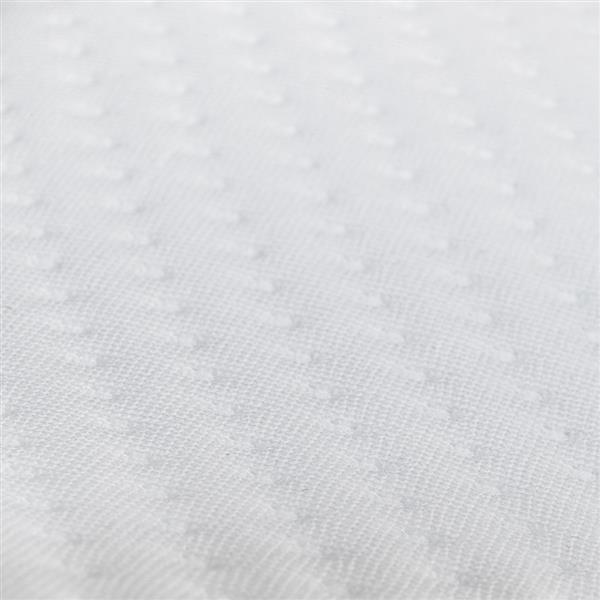 Pillow for Legs Sleep Restoration featuring a trapezoid shape, made from memory foam with a soft polyester knit cover, ideal for leg support.