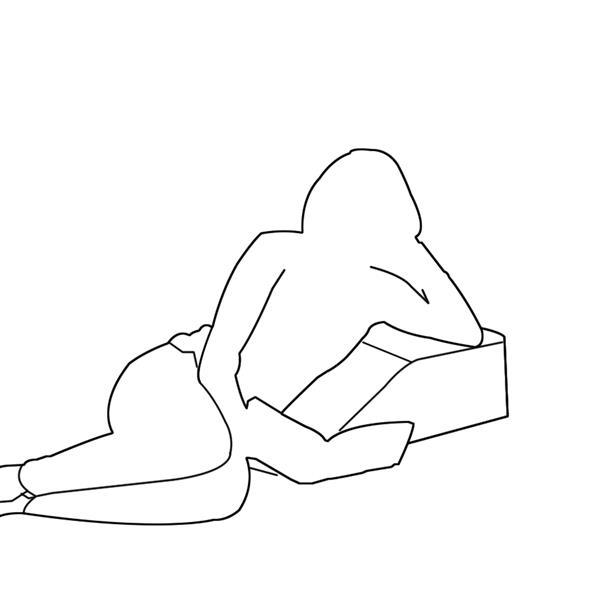 Pillow for Legs Sleep Restoration featuring a trapezoid shape, made from memory foam with a soft polyester knit cover, ideal for leg support.