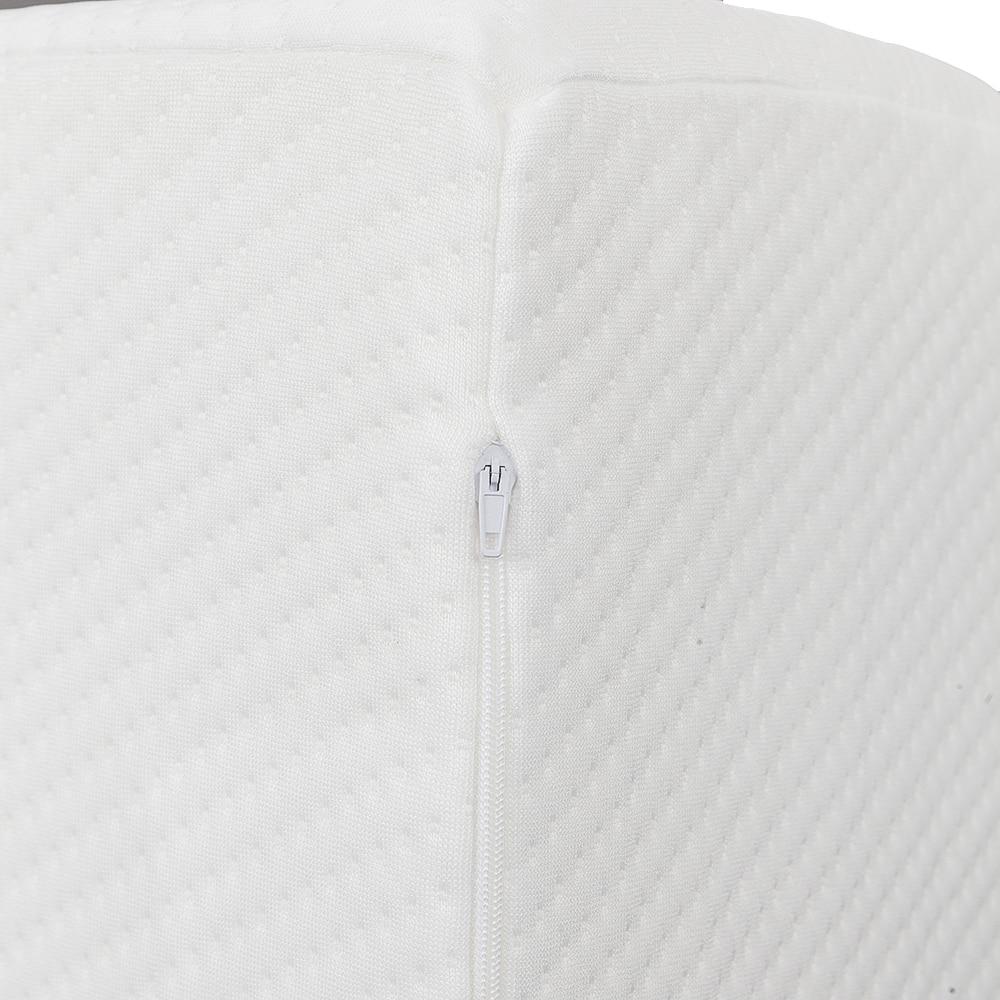 Pillow for Legs Sleep Restoration featuring a trapezoid shape, made from memory foam with a soft polyester knit cover, ideal for leg support.