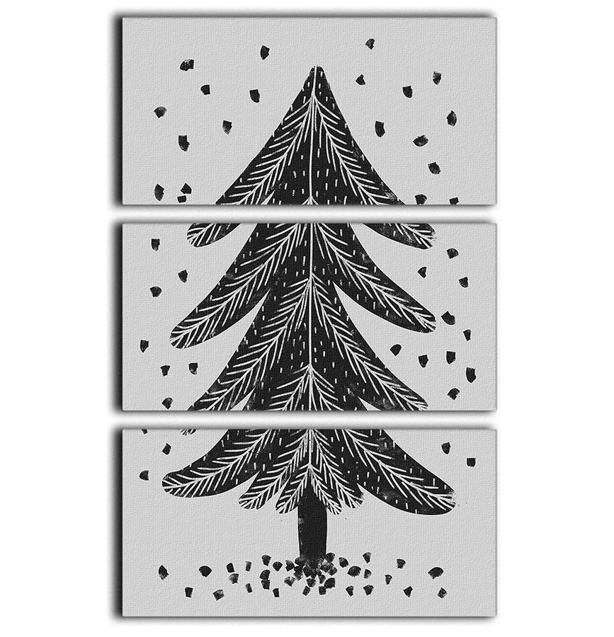 A beautiful 3-panel canvas print featuring a serene pine tree design, perfect for home decor.