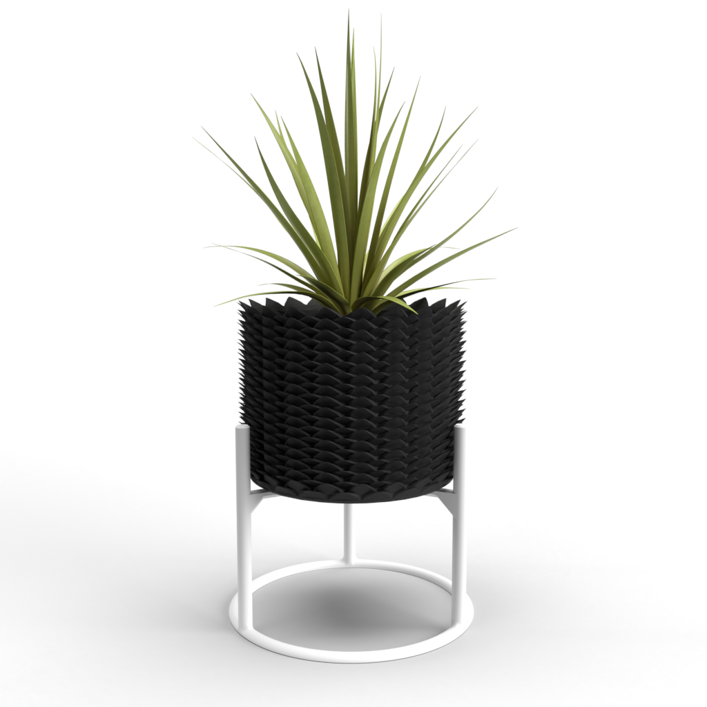 Pineapple Medium 5" Planter with Support, eco-friendly design made from bio-based resin PLA.