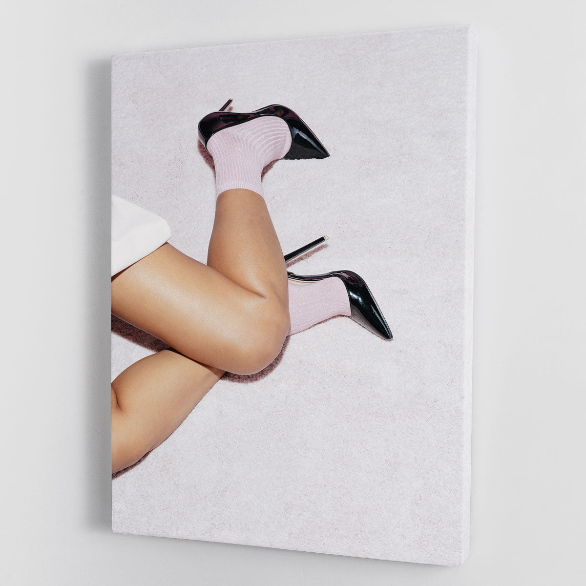 Pink Dreams #02 Canvas Print featuring soft colors and modern abstract design, perfect for home decor.