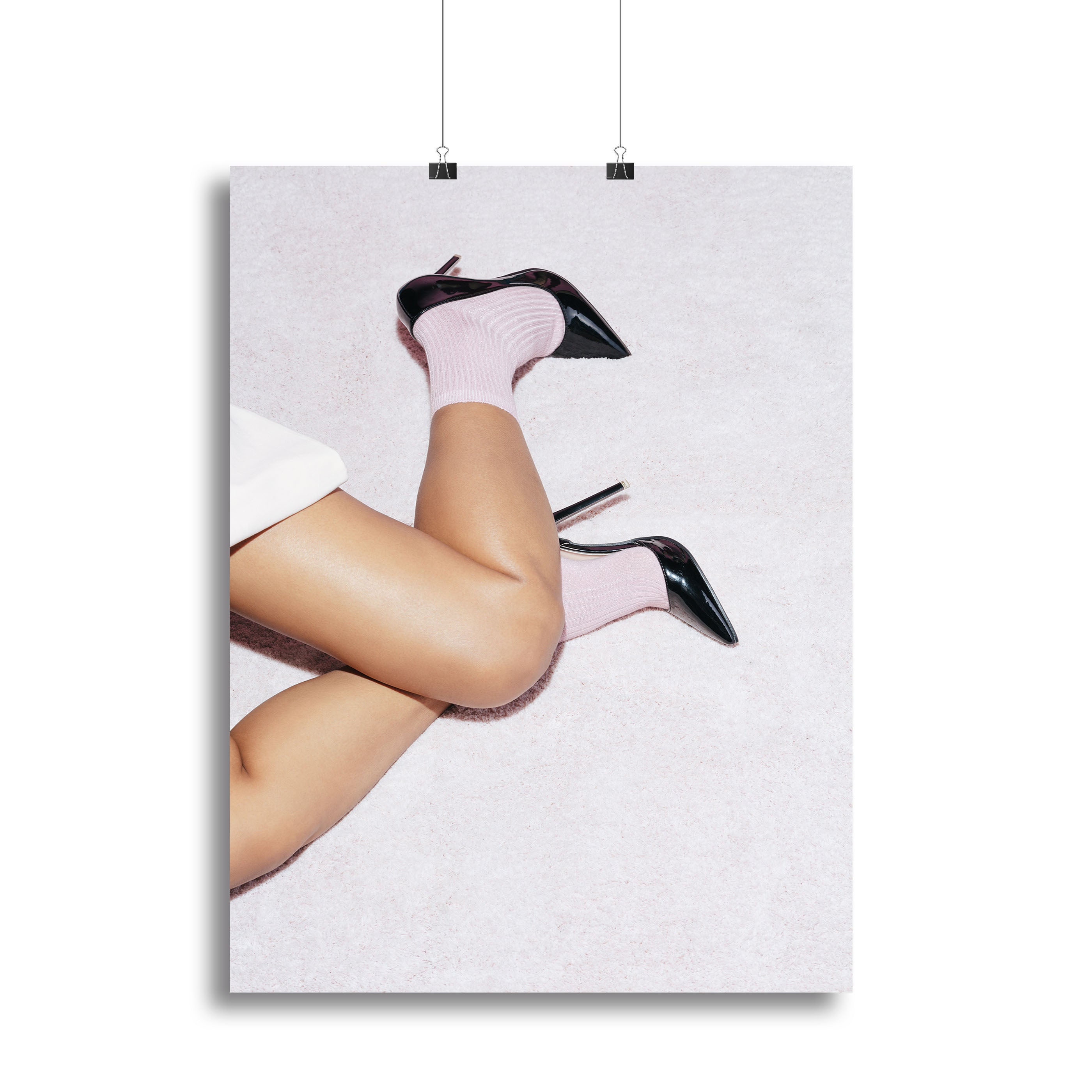 Pink Dreams #02 Canvas Print featuring soft colors and modern abstract design, perfect for home decor.