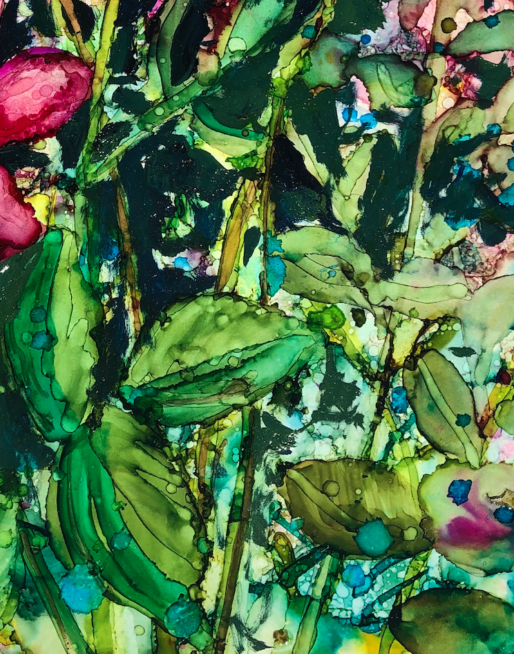 A vibrant print of pink roses showcasing delicate details and soothing colors, perfect for home decor.