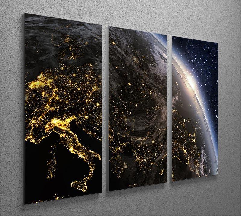 A stunning 3-panel canvas print depicting Europe, showcasing vibrant colors and intricate details, perfect for home or office decor.