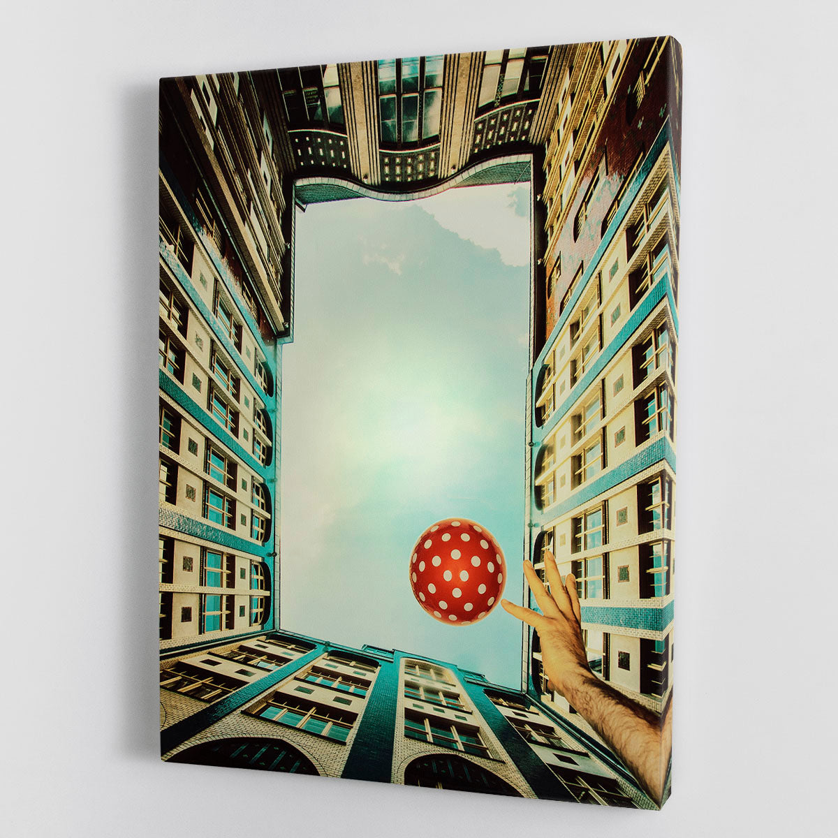 Play It Polka Dot Canvas Print featuring vibrant polka dot design on a durable canvas, perfect for modern decor.