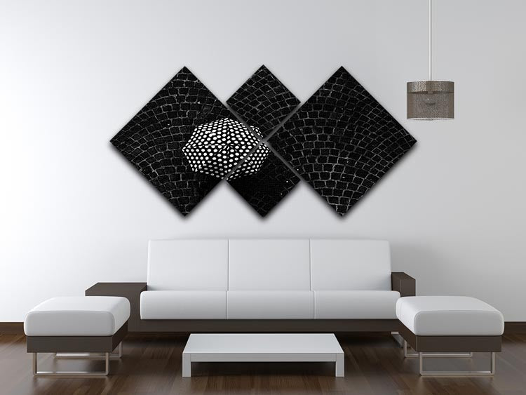 A visually striking 4-square multi panel canvas artwork, featuring four equal sections that create a harmonious design when displayed together.
